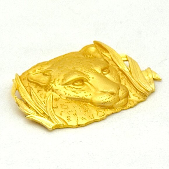 Vintage 1980s Parklane Large Wild Cat Brooch/Pin - Picture 2 of 7